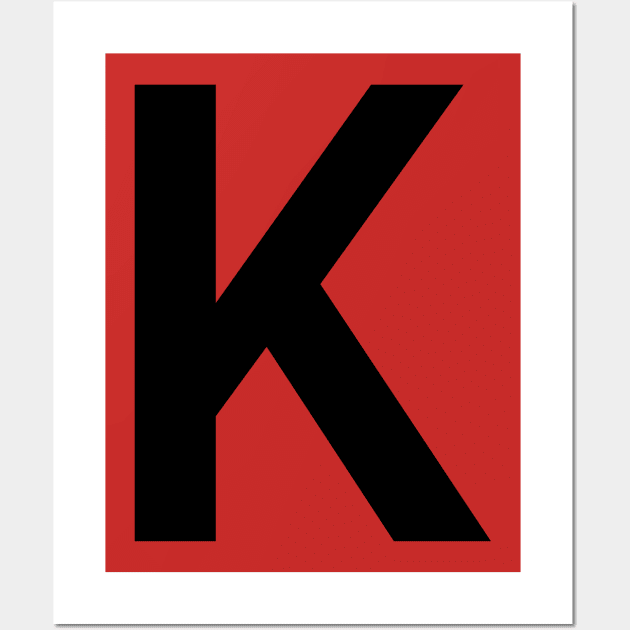 The letter K Wall Art by H2oDrinkIt